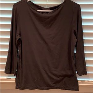 Mid sleeve dark gray top